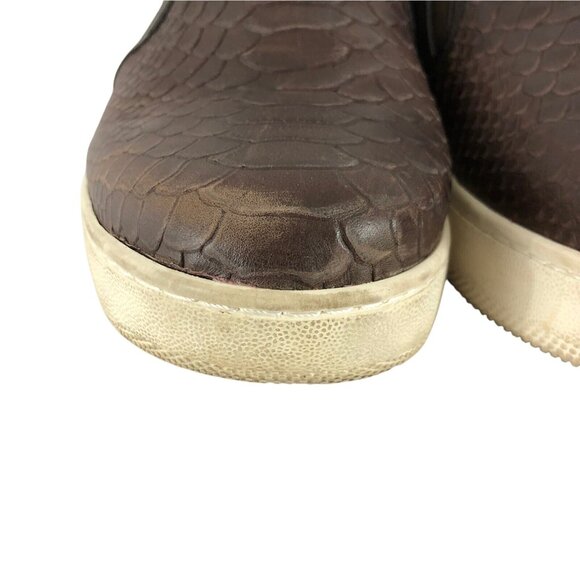 J Slides Womens Shoes Sneakers Faux Snakeskin Slip On Brown Size 10 - Picture 4 of 8